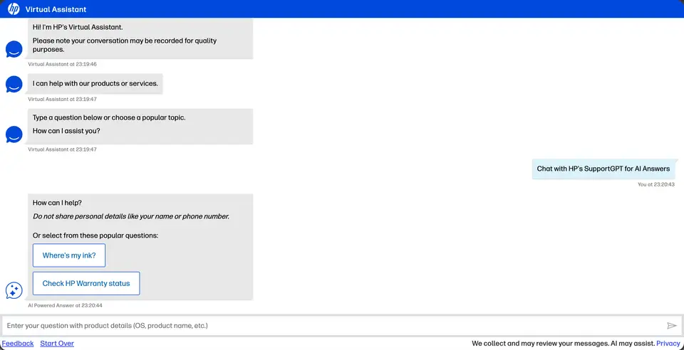 惠普 / dell / Samsung US / anker / 大疆 智能客服界面截图